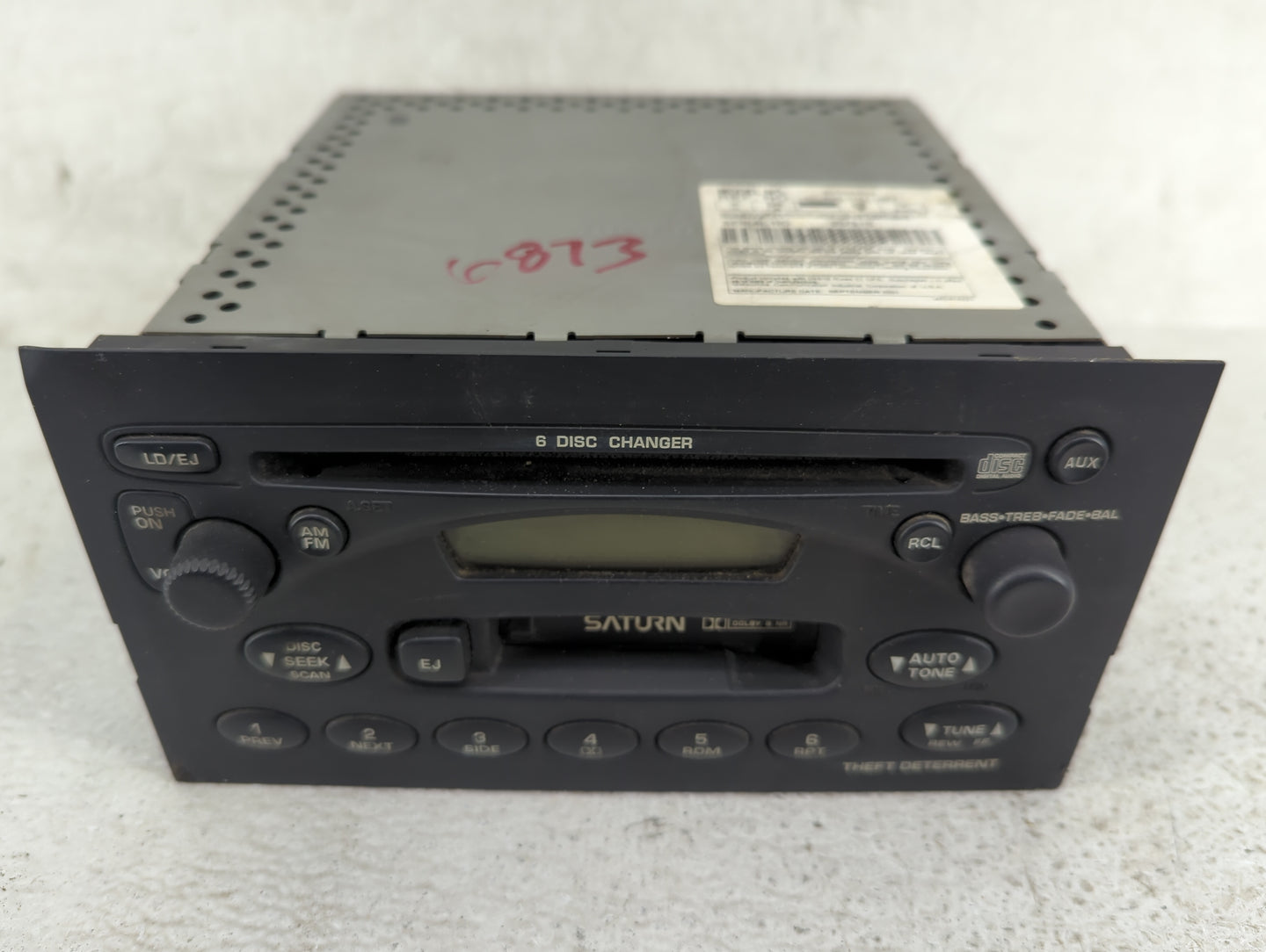 2002 Saturn L Series Radio AM FM Cd Player Receiver Replacement P/N:22684454 CQ-EG1160Z Fits OEM Used Auto Parts - Oemusedau