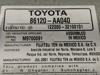 2002-2004 Toyota Camry Radio AM FM Cd Player Receiver Replacement P/N:86120-AA040 Fits Fits 2002 2003 2004 OEM Used Auto Par
