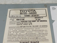 2002-2004 Toyota Camry Radio AM FM Cd Player Receiver Replacement P/N:86120-AA040 122000-3210A101 Fits Fits 2002 2003 2004 O