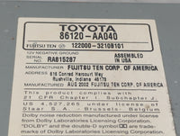 2002-2004 Toyota Camry Radio AM FM Cd Player Receiver Replacement P/N:86120-AA040 122000-3210B101 Fits Fits 2002 2003 2004 O