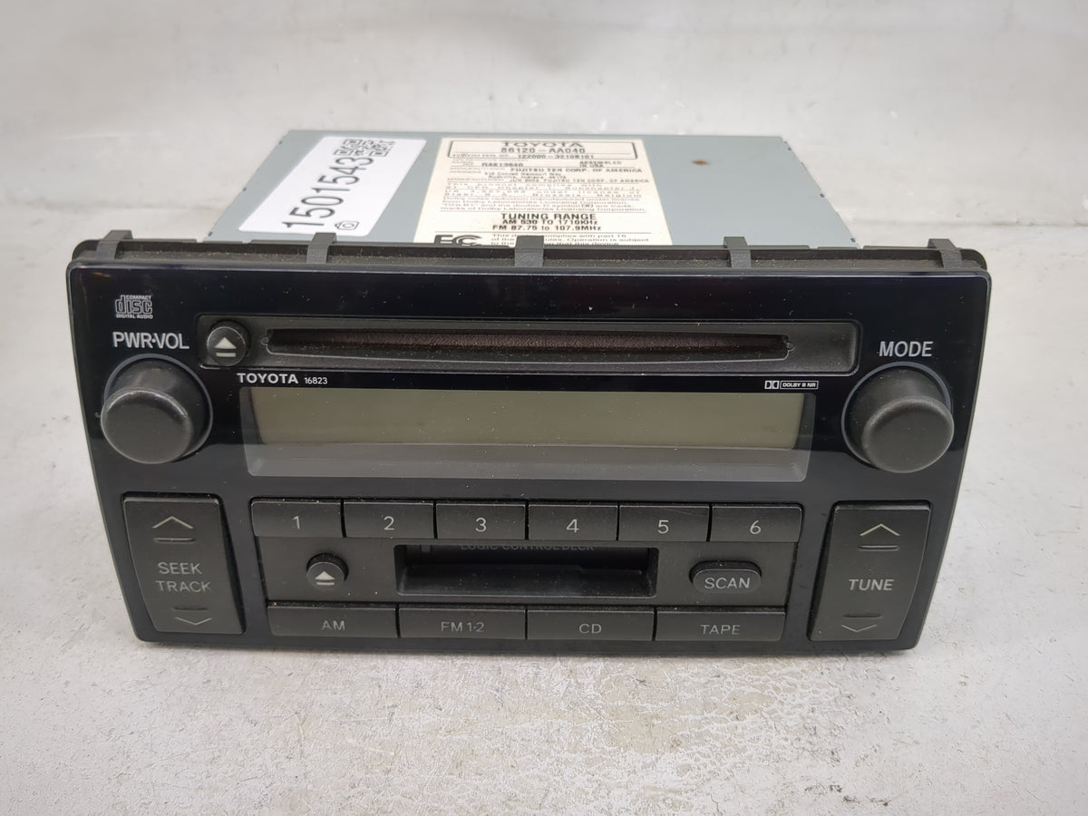 2002-2004 Toyota Camry Radio AM FM Cd Player Receiver Replacement P/N:86120-AA040 122000-3210B101 Fits Fits 2002 2003 2004 O