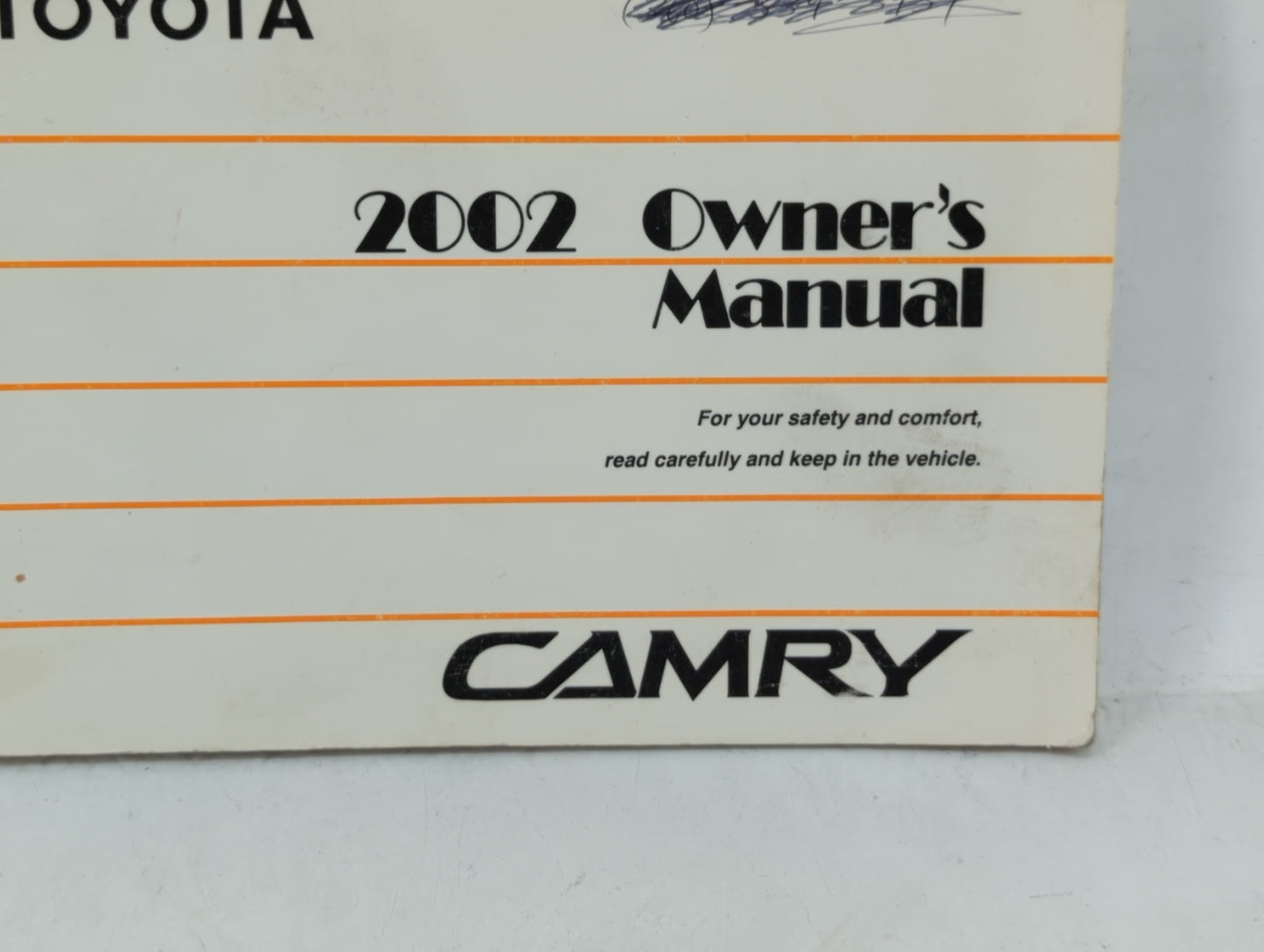 2002 Toyota Camry Owners Manual Book Guide OEM Used Auto Parts - Oemusedautoparts1.com