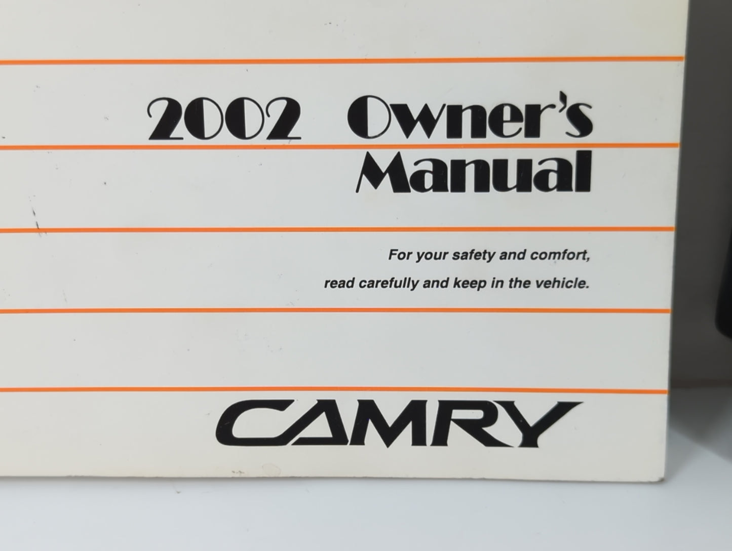 2002 Toyota Camry Owners Manual Book Guide P/N:01999-33544 OEM Used Auto Parts - Oemusedautoparts1.com