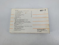 2002 Toyota Camry Owners Manual Book Guide P/N:01999-33544 OEM Used Auto Parts - Oemusedautoparts1.com