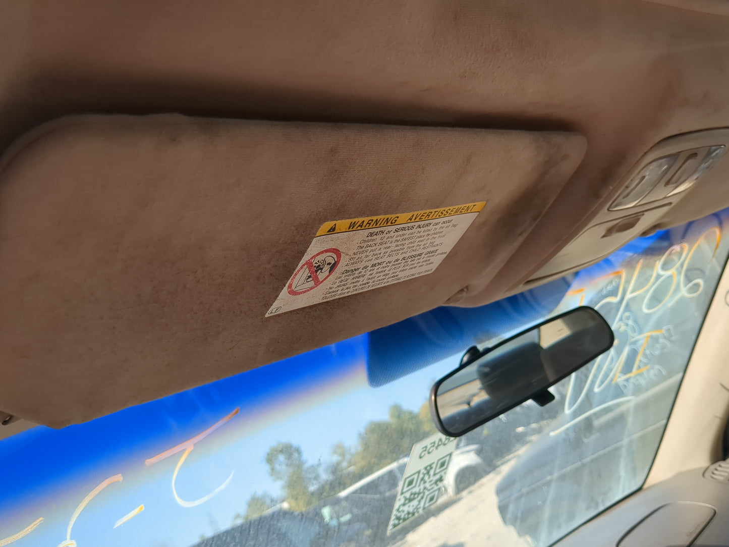 2002-2006 Toyota Camry Sun Visor Shade Replacement Driver Left Mirror Fits Fits 2002 2003 2004 2005 2006 OEM Used Auto Parts