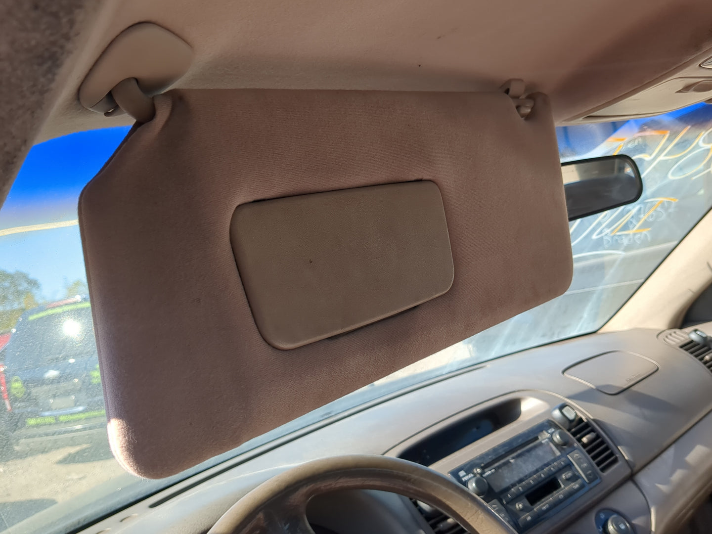 2002-2006 Toyota Camry Sun Visor Shade Replacement Driver Left Mirror Fits Fits 2002 2003 2004 2005 2006 OEM Used Auto Parts