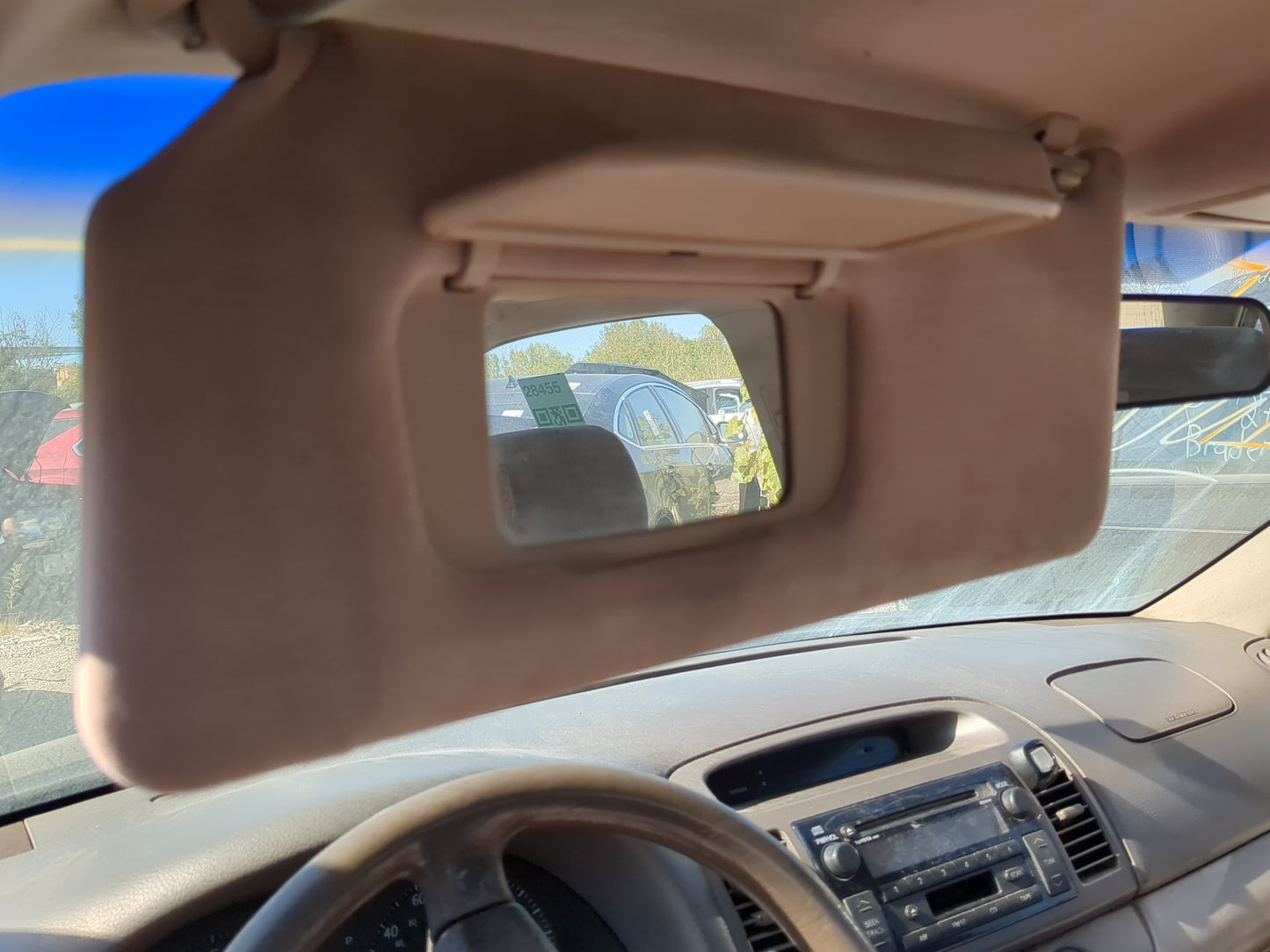 2002-2006 Toyota Camry Sun Visor Shade Replacement Driver Left Mirror Fits Fits 2002 2003 2004 2005 2006 OEM Used Auto Parts