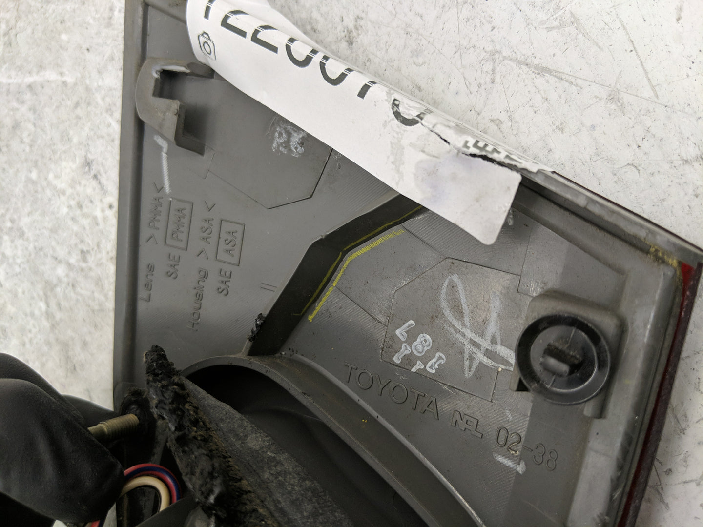 2001-2002 Toyota Corolla Tail Light Assembly Driver Left OEM Fits Fits 2001 2002 OEM Used Auto Parts - Oemusedautoparts1.com