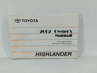 2002 Toyota Highlander Owners Manual Book Guide OEM Used Auto Parts - Oemusedautoparts1.com