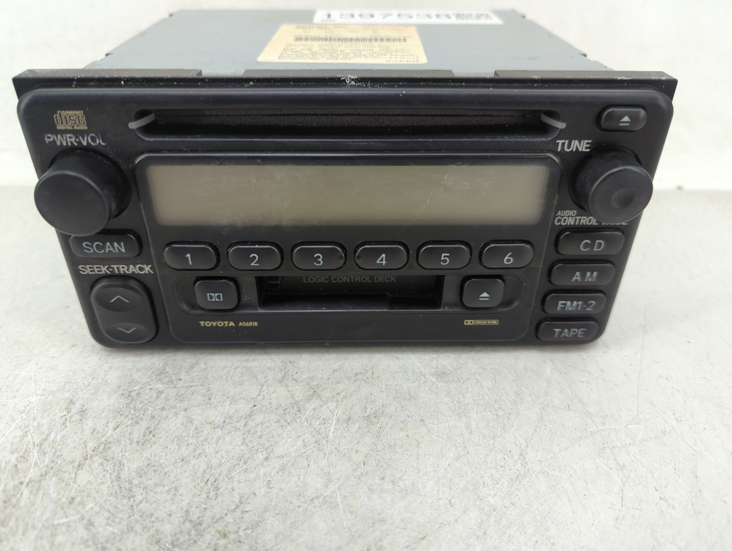 2001-2002 Toyota Rav4 Radio AM FM Cd Player Receiver Replacement Fits Fits 2001 2002 OEM Used Auto Parts - Oemusedautoparts1