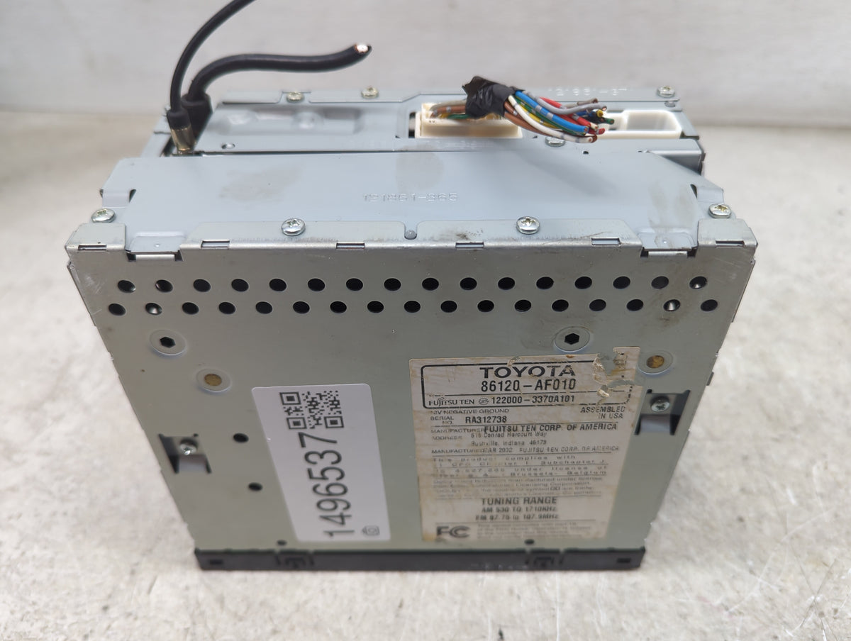 2000-2003 Toyota Solara Radio AM FM Cd Player Receiver Replacement P/N:86120-AF010 Fits Fits 2000 2001 2002 2003 OEM Used Au
