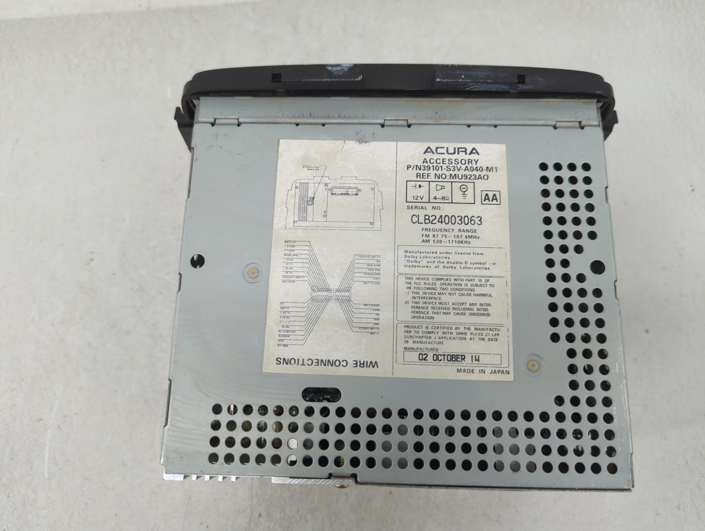 2003 Acura Mdx Radio AM FM Cd Player Receiver Replacement P/N:39101-S3V-A040-M1 Fits OEM Used Auto Parts - Oemusedautoparts1