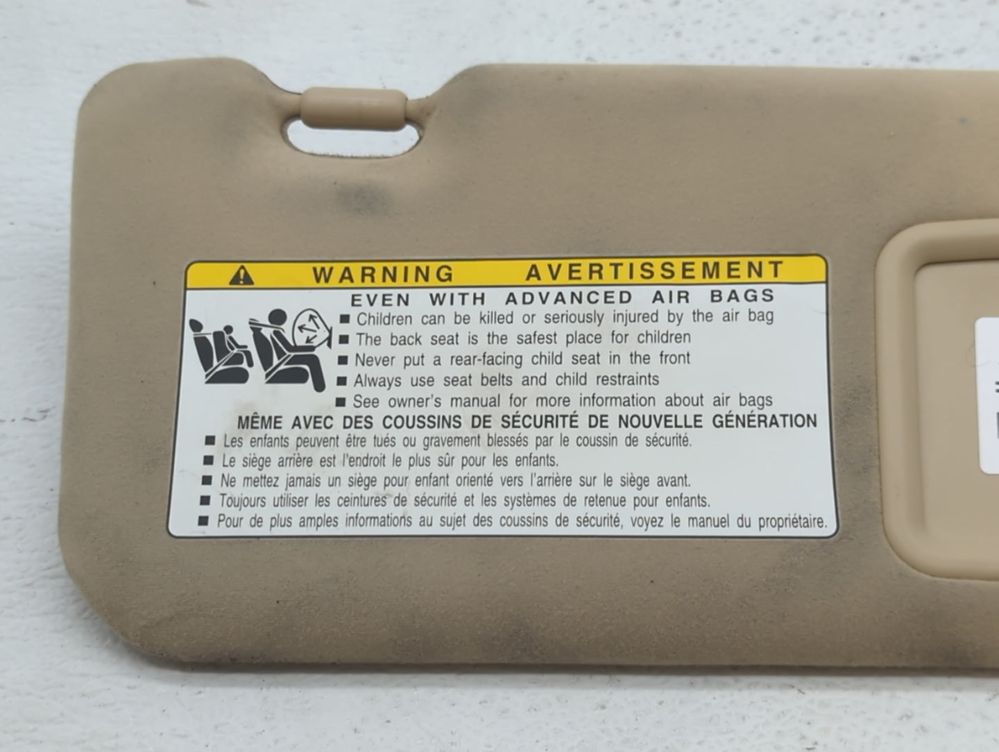 2002-2008 Audi A4 Sun Visor Shade Replacement Passenger Right Mirror Fits Fits 2002 2003 2004 2005 2006 2007 2008 OEM Used A