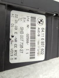 2003 Bmw 325ci Climate Control Module Temperature AC/Heater Replacement P/N:64116931602 5HB007738-27 Fits OEM Used Auto Part