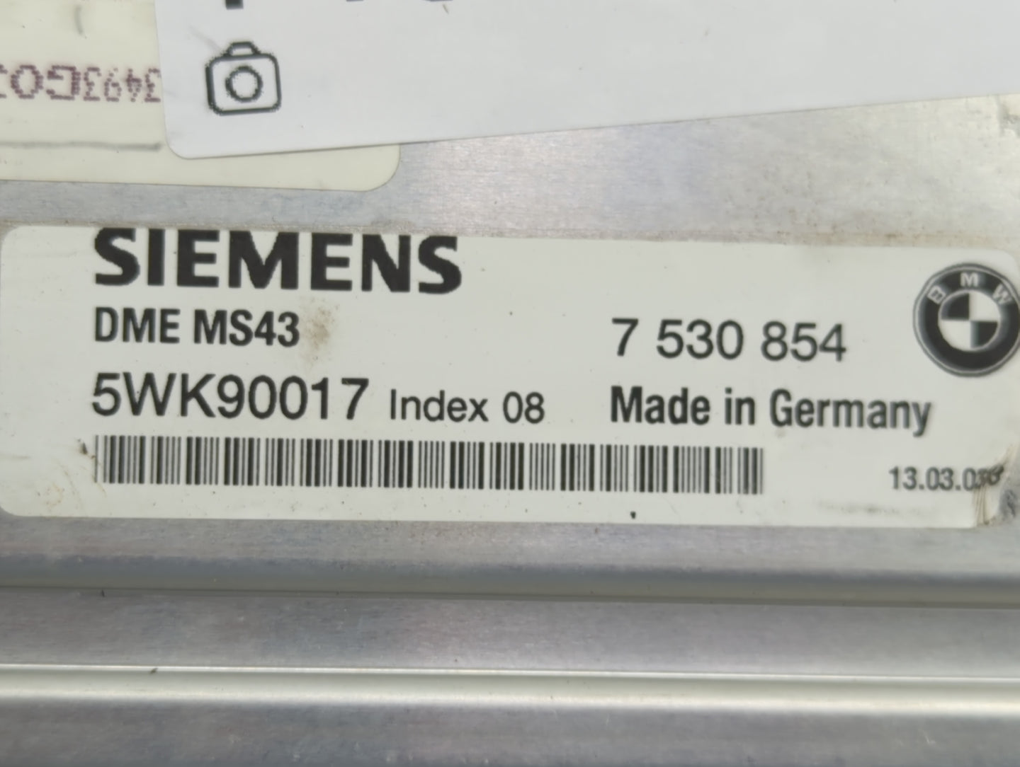 2001-2003 Bmw 525i PCM Engine Control Computer ECU ECM PCU OEM P/N:5WK90017 7 530 854 Fits Fits 2001 2002 2003 OEM Used Auto