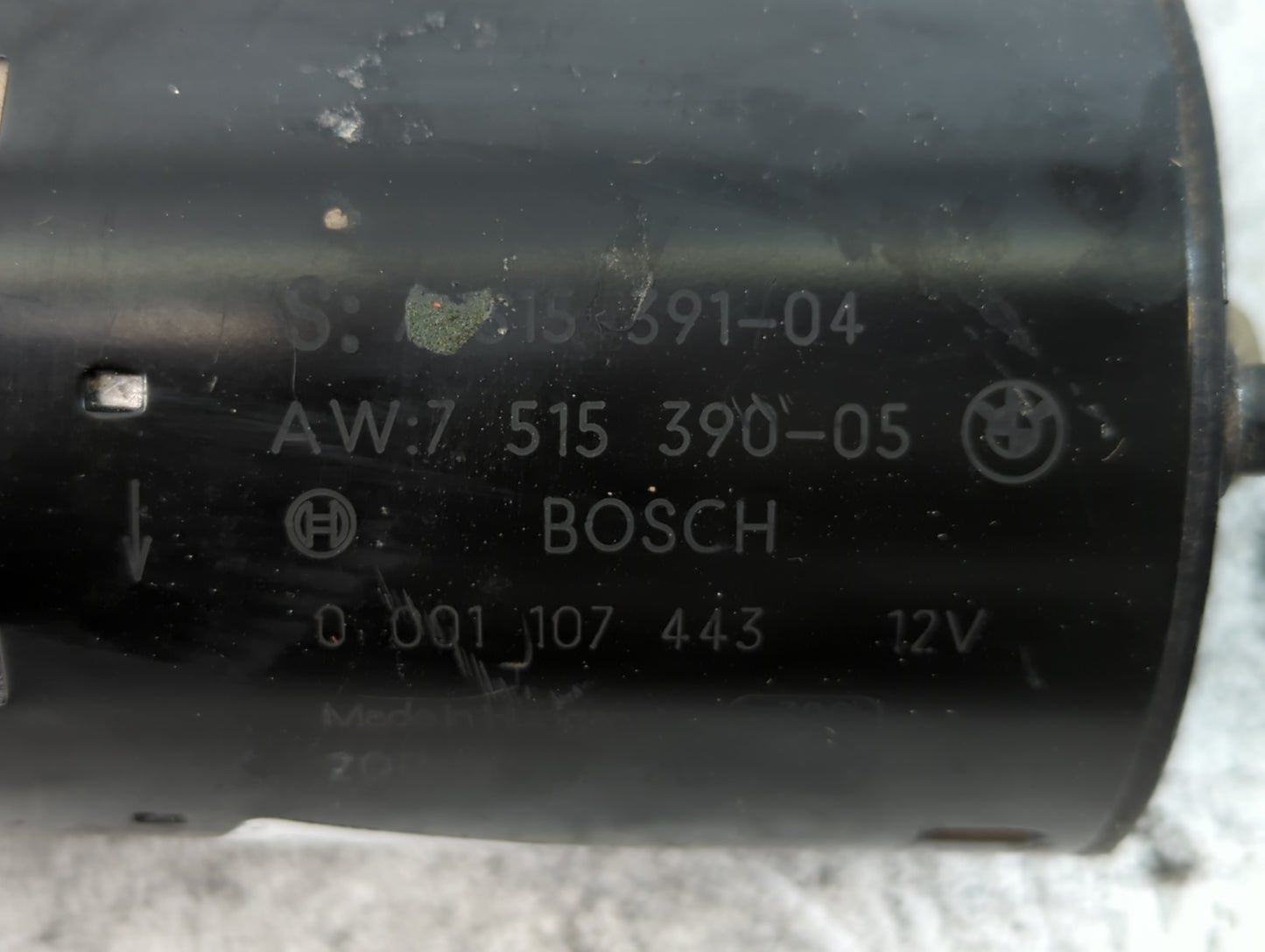 2003-2004 Bmw 525i Car Starter Motor Solenoid OEM P/N:515 390 -05 Fits Fits 2002 2003 2004 2005 2006 OEM Used Auto Parts - O