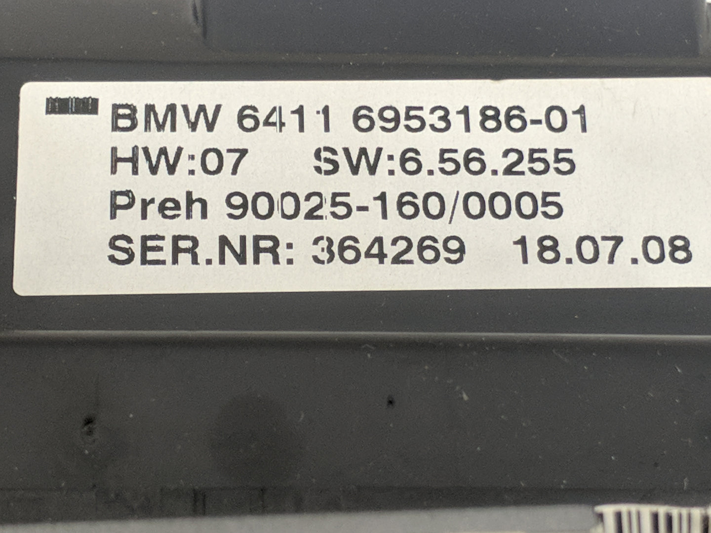 2004-2005 Bmw 760 Climate Control Module Temperature AC/Heater Replacement P/N:64116953186-01 90025-160/0005 Fits OEM Used A
