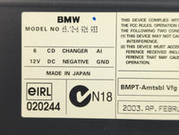 2003 Bmw 7 Series Radio AM FM Cd Player Receiver Replacement P/N:65.12 926 933 6 364 931 Fits Fits 2004 2005 OEM Used Auto P