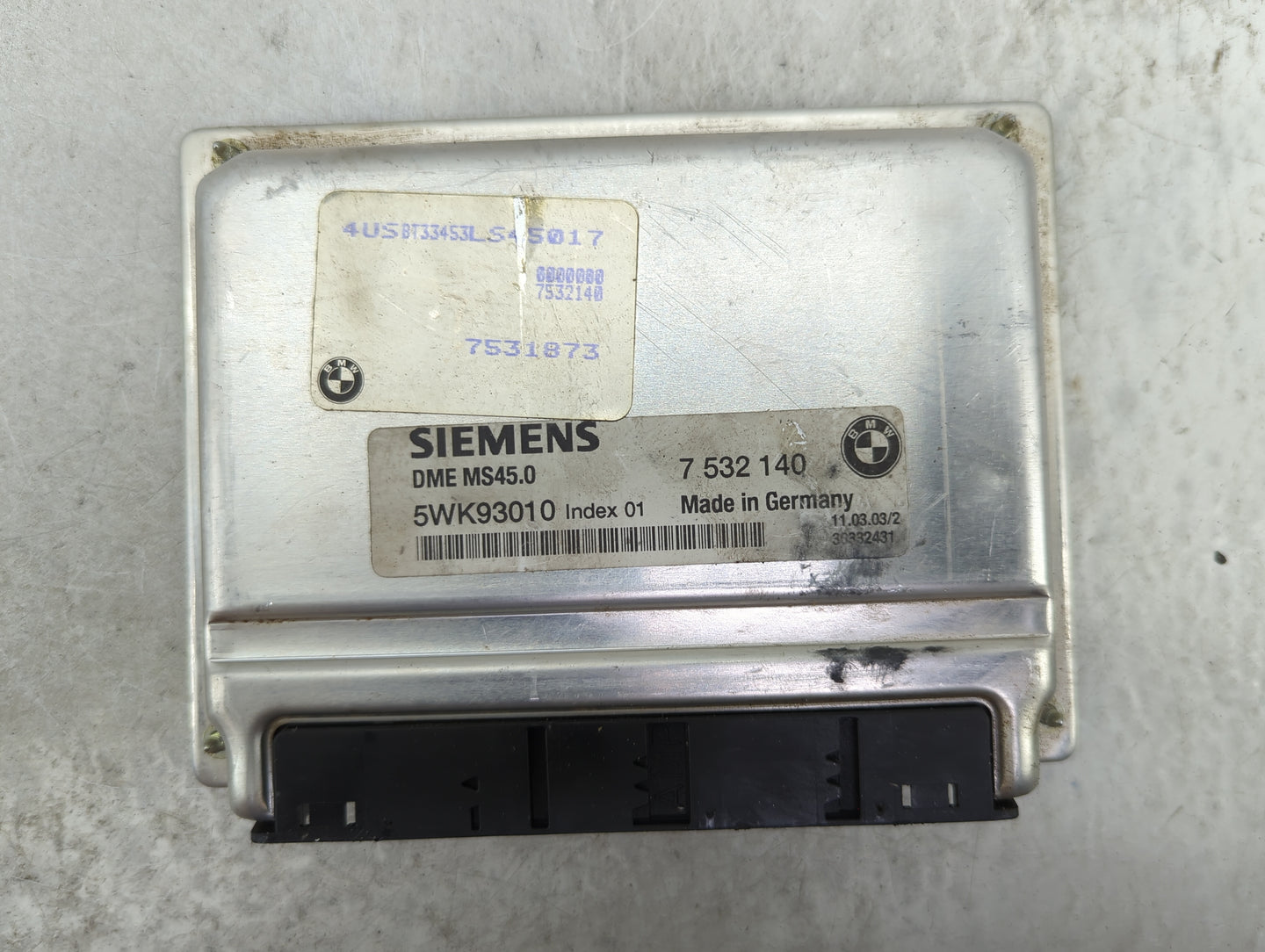 2003 Bmw Z4 PCM Engine Control Computer ECU ECM PCU OEM P/N:5WK93010 7532140, 7531873 Fits OEM Used Auto Parts - Oemusedauto