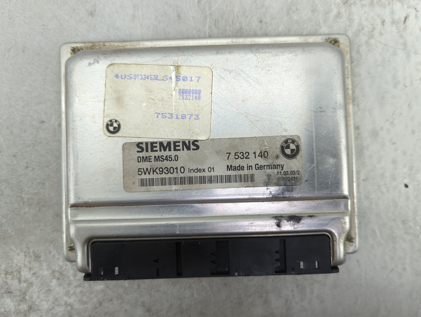 2003 Bmw Z4 PCM Engine Control Computer ECU ECM PCU OEM P/N:5WK93010 7532140, 7531873 Fits OEM Used Auto Parts - Oemusedauto