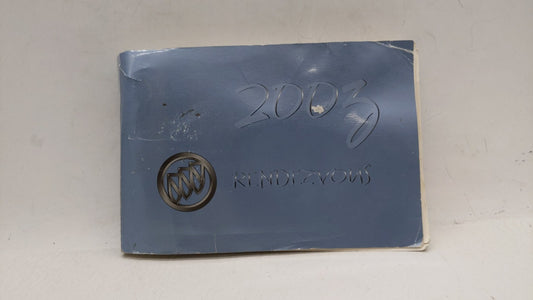 2003 Buick Rendezvous Owners Manual Book Guide OEM Used Auto Parts - Oemusedautoparts1.com