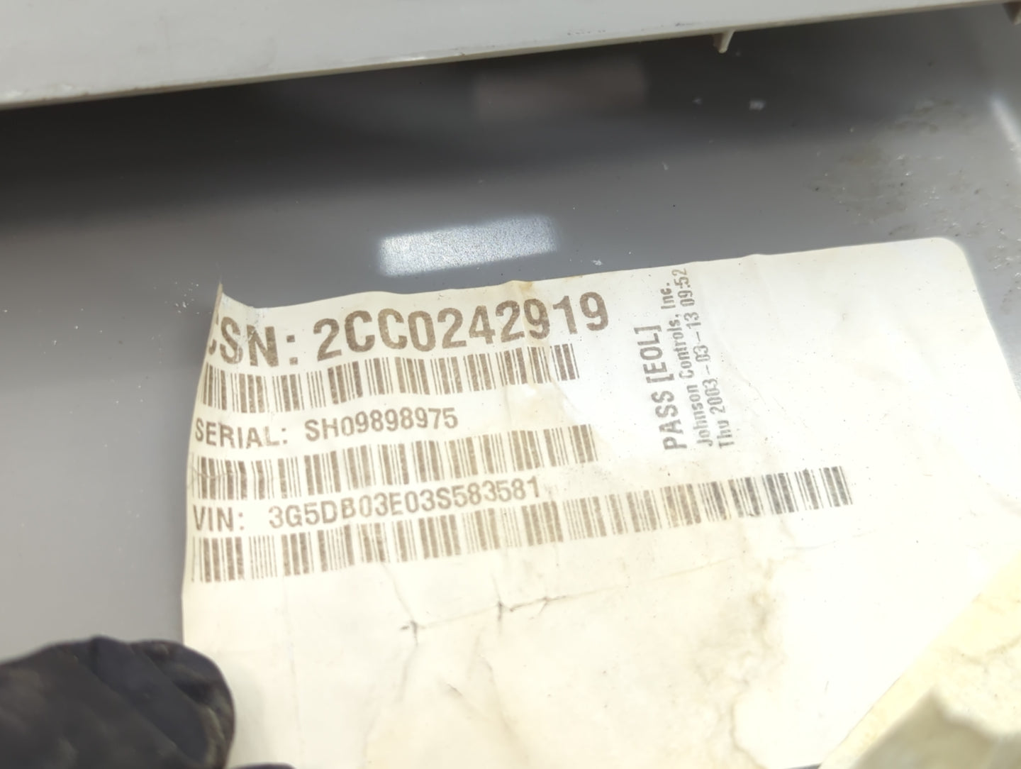 2003 Buick Rendezvous Passenger Glove Box Door Storage Compartment - Oemusedautoparts1.com