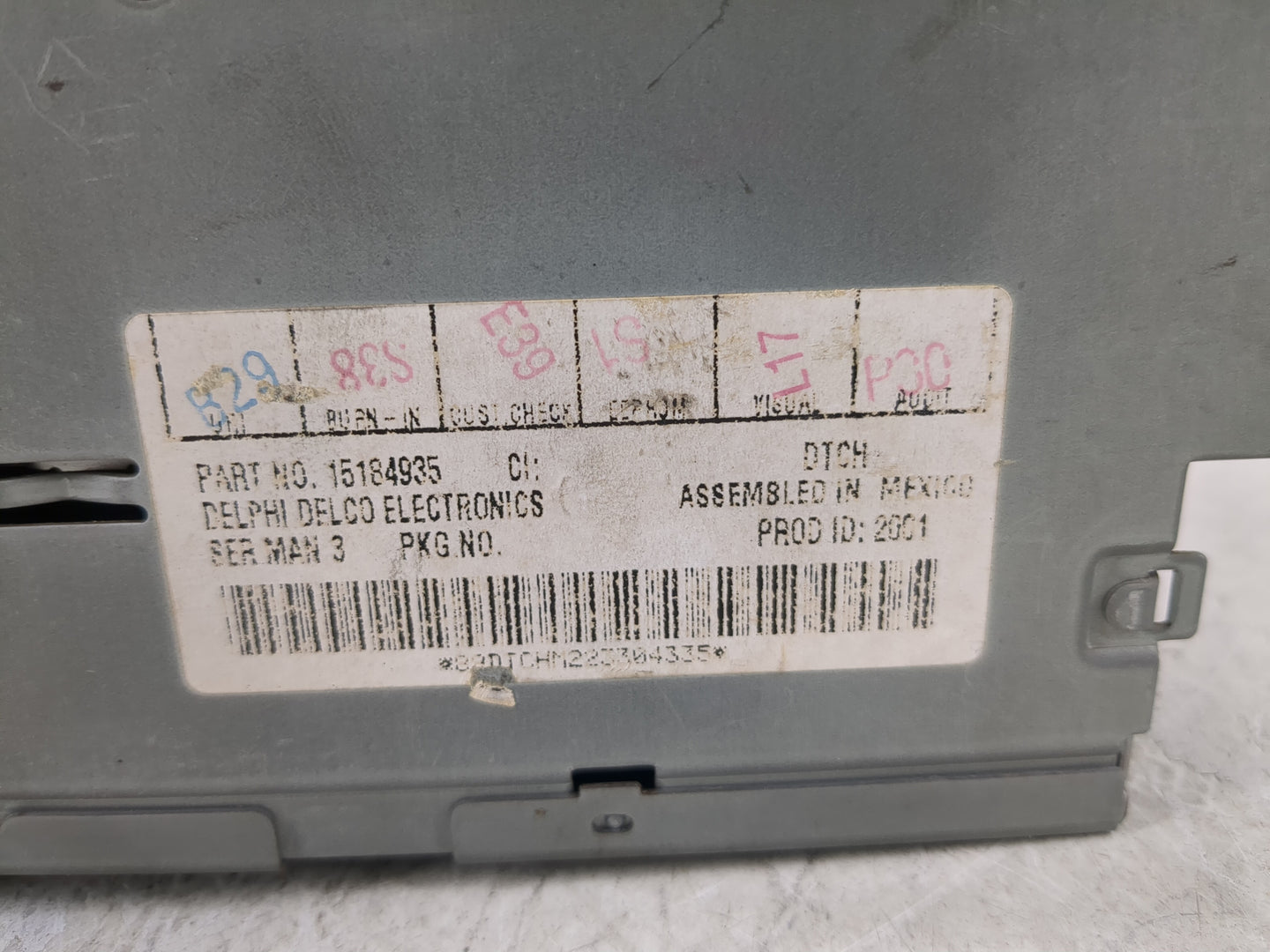 2003-2005 Chevrolet Avalanche 1500 Radio AM FM Cd Player Receiver Replacement P/N:15184935 Fits Fits 2003 2004 2005 2006 OEM