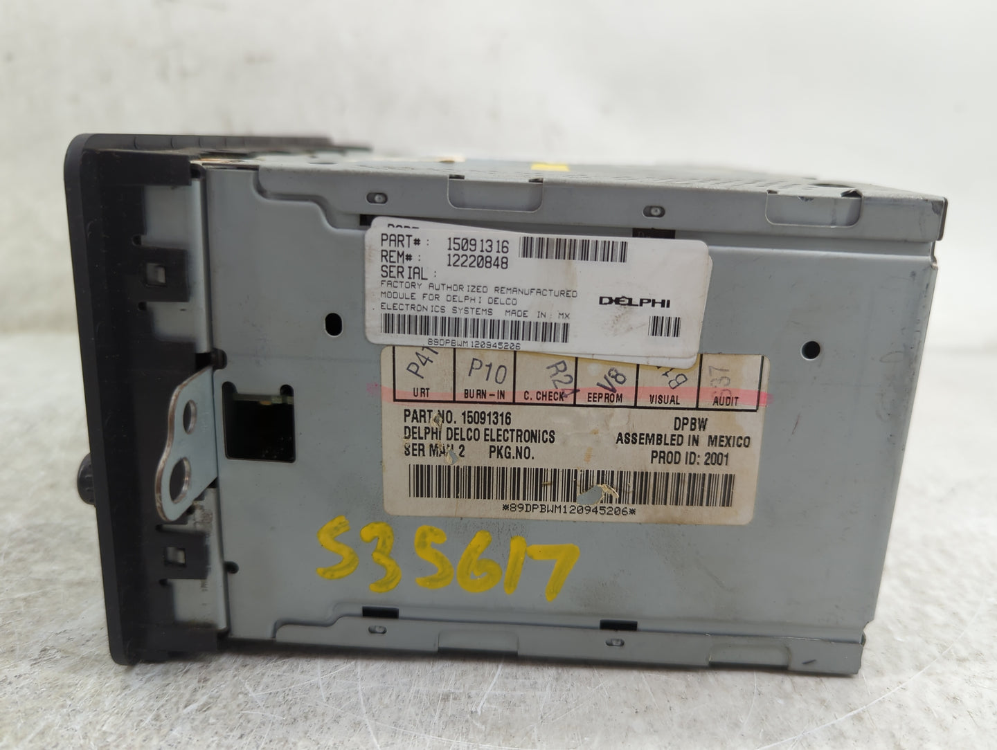2002-2003 Chevrolet Blazer Radio AM FM Cd Player Receiver Replacement P/N:15091316 12220848 Fits Fits 2002 2003 OEM Used Aut