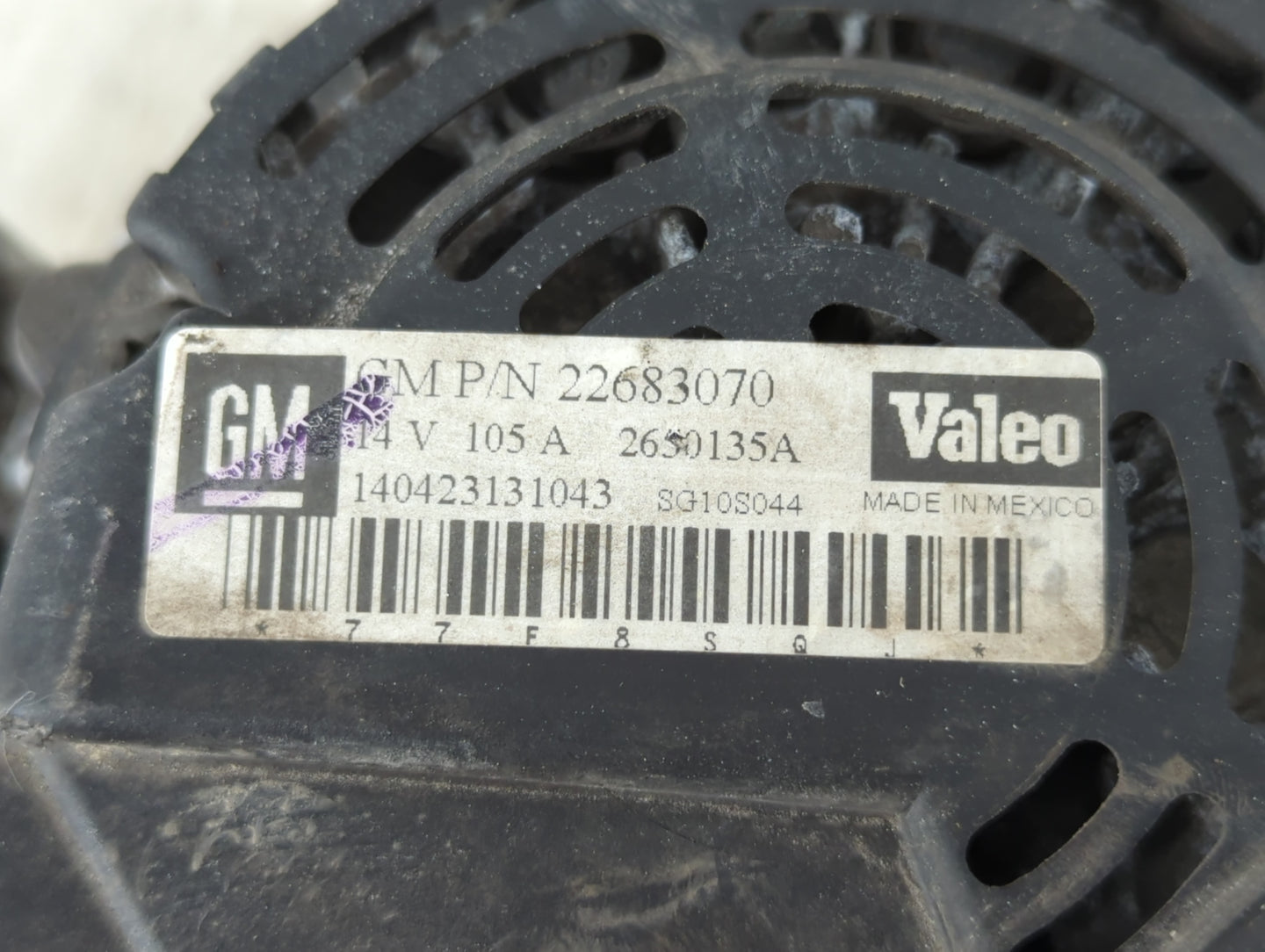 2002-2005 Chevrolet Cavalier Alternator Replacement Generator Charging Assembly Engine OEM P/N:22683070 Fits OEM Used Auto P