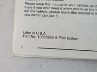 2003 Chevrolet Impala Owners Manual Book Guide P/N:10325249 A OEM Used Auto Parts - Oemusedautoparts1.com