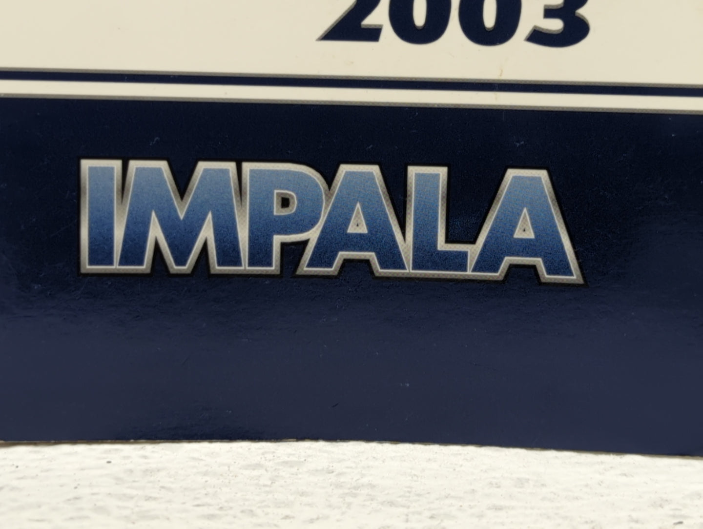 2003 Chevrolet Impala Owners Manual Book Guide P/N:10325249 OEM Used Auto Parts - Oemusedautoparts1.com
