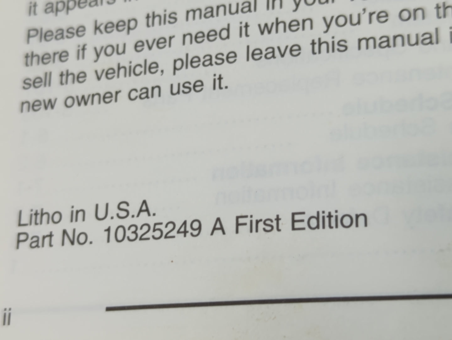 2003 Chevrolet Impala Owners Manual Book Guide P/N:10325249 OEM Used Auto Parts - Oemusedautoparts1.com