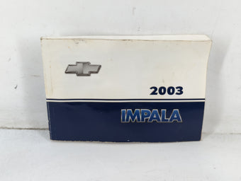 compare product 2003 Chevrolet Impala Owners Manual Book Guide P/N:10325249 B OEM Used Auto Parts