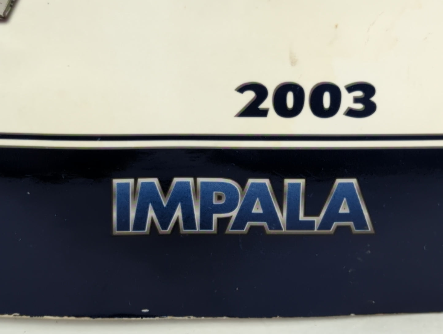 2003 Chevrolet Impala Owners Manual Book Guide P/N:10325249 B OEM Used Auto Parts - Oemusedautoparts1.com