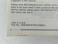 2003 Chevrolet Impala Owners Manual Book Guide P/N:10325249 B OEM Used Auto Parts - Oemusedautoparts1.com