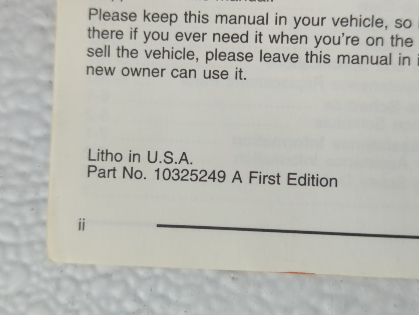 2003 Chevrolet Impala Owners Manual Book Guide P/N:10325249 A OEM Used Auto Parts - Oemusedautoparts1.com