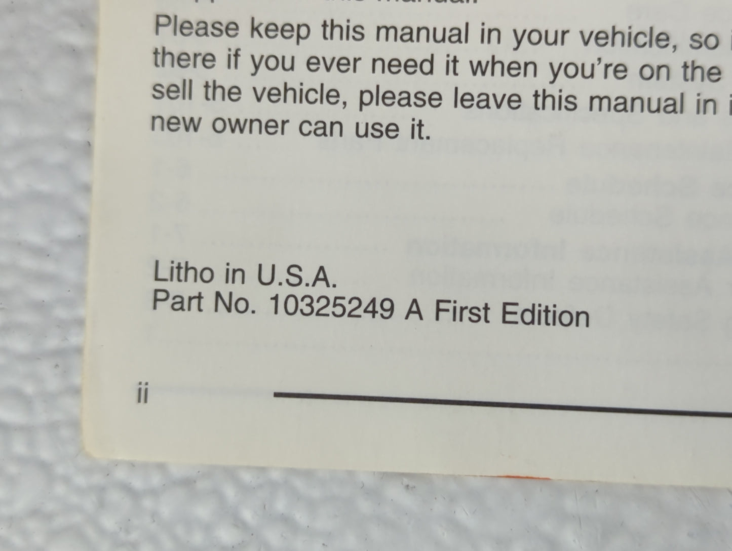 2003 Chevrolet Impala Owners Manual Book Guide P/N:10325249 A OEM Used Auto Parts - Oemusedautoparts1.com