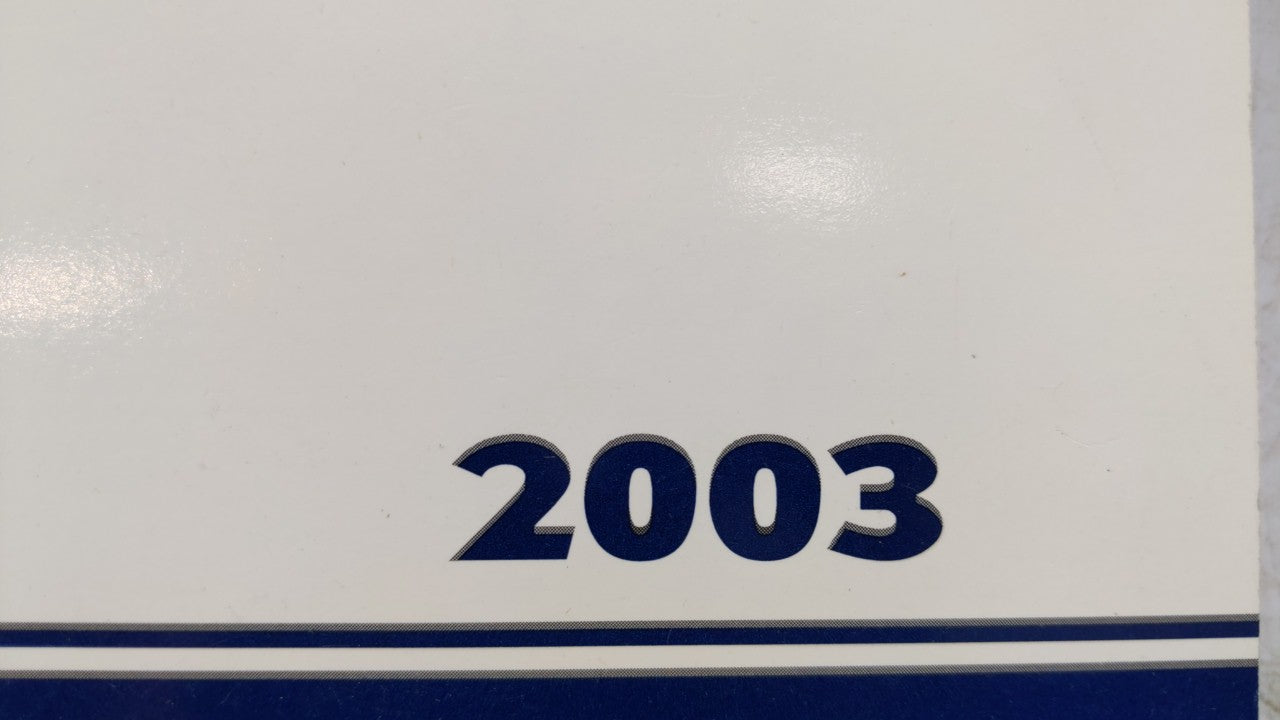 2003 Chevrolet Malibu Owners Manual Book Guide OEM Used Auto Parts - Oemusedautoparts1.com