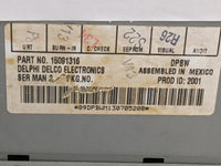 2002-2003 Chevrolet S10 Radio AM FM Cd Player Receiver Replacement P/N:15091316 Fits Fits 2002 2003 OEM Used Auto Parts - Oe