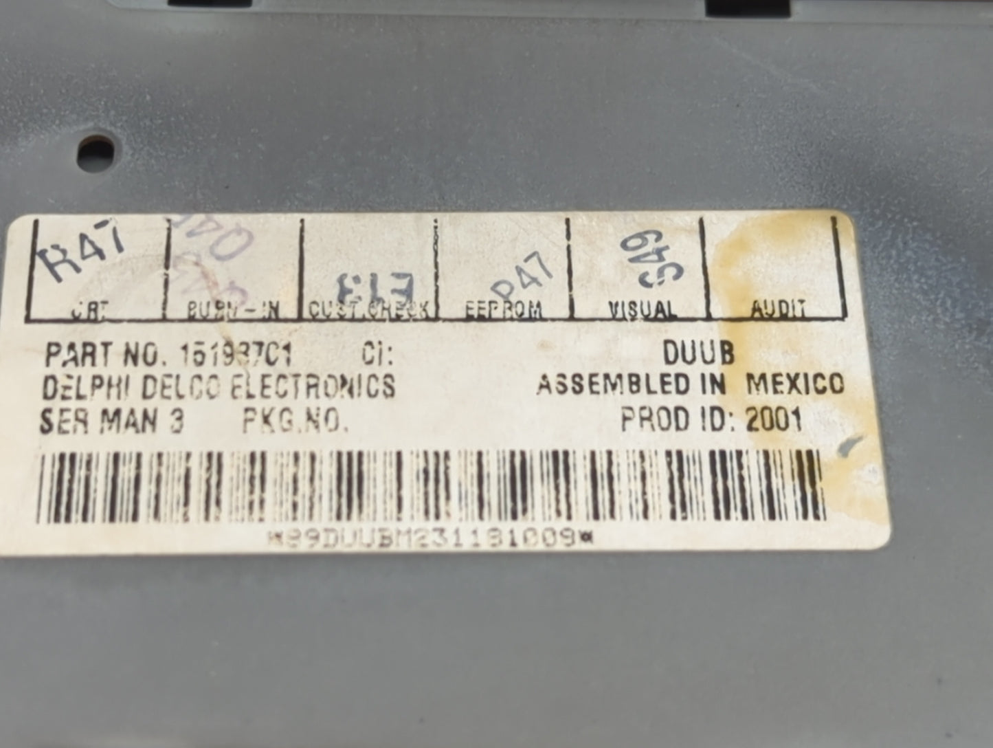 2003-2005 Chevrolet Silverado 1500 Radio AM FM Cd Player Receiver Replacement Fits Fits 2003 2004 2005 OEM Used Auto Parts -
