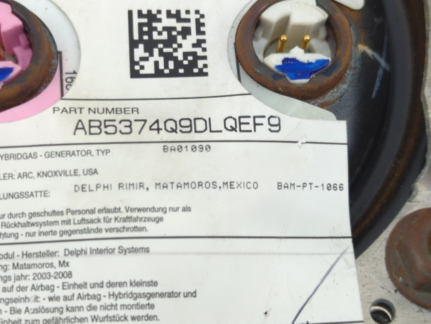 2003 Chevrolet Silverado 1500 Air Bag Driver Left Steering Wheel Mounted - Oemusedautoparts1.com