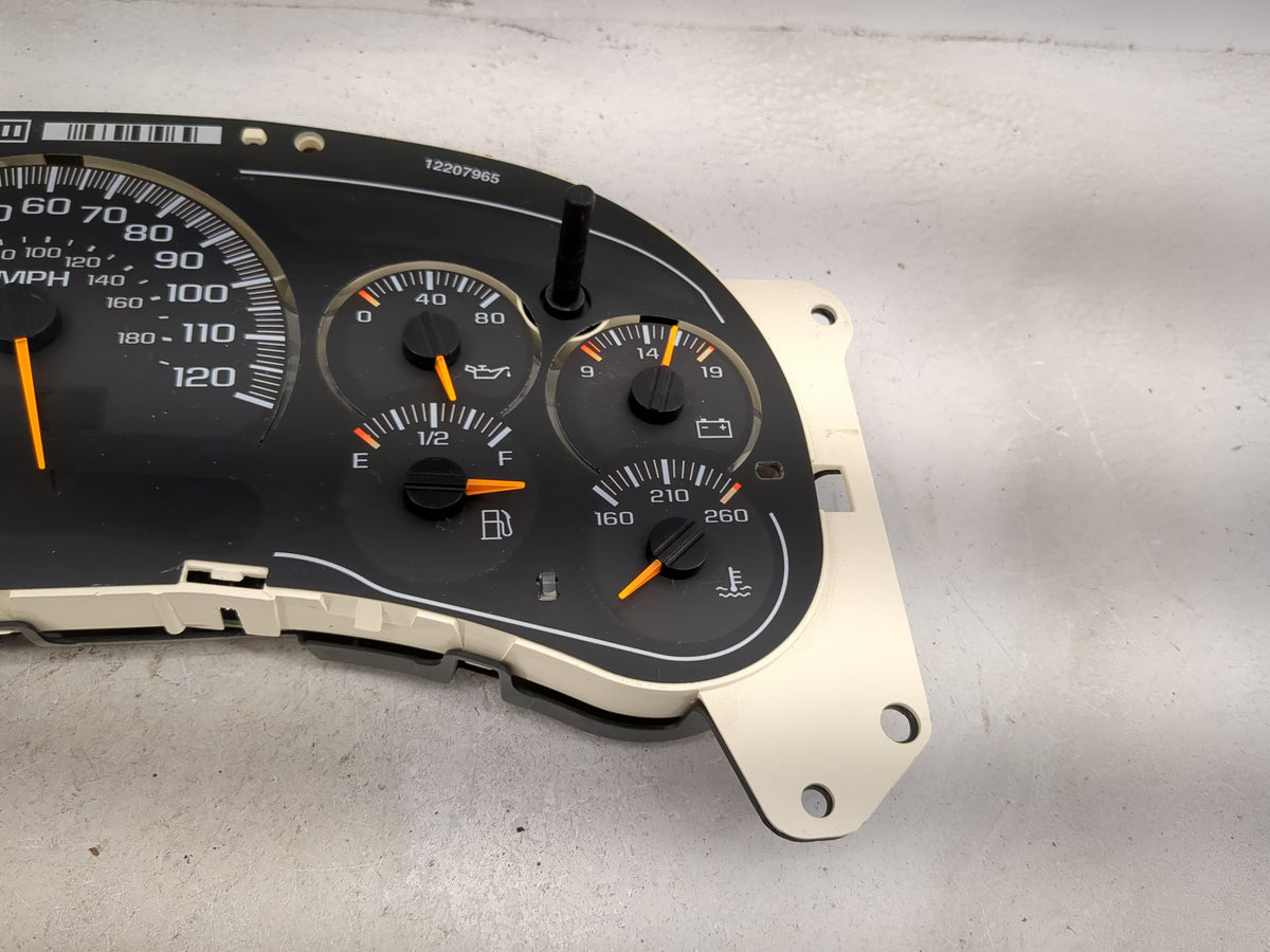 2003-2005 Chevrolet Silverado 1500 Instrument Cluster Speedometer Gauges P/N:12207965 Miles:1K Fits Fits 2003 2004 2005 OEM 