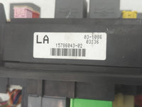 2003-2005 Chevrolet Silverado 2500 Fusebox Fuse Box Panel Relay Module P/N:15786043-02 Fits Fits 2003 2004 2005 2006 OEM Use