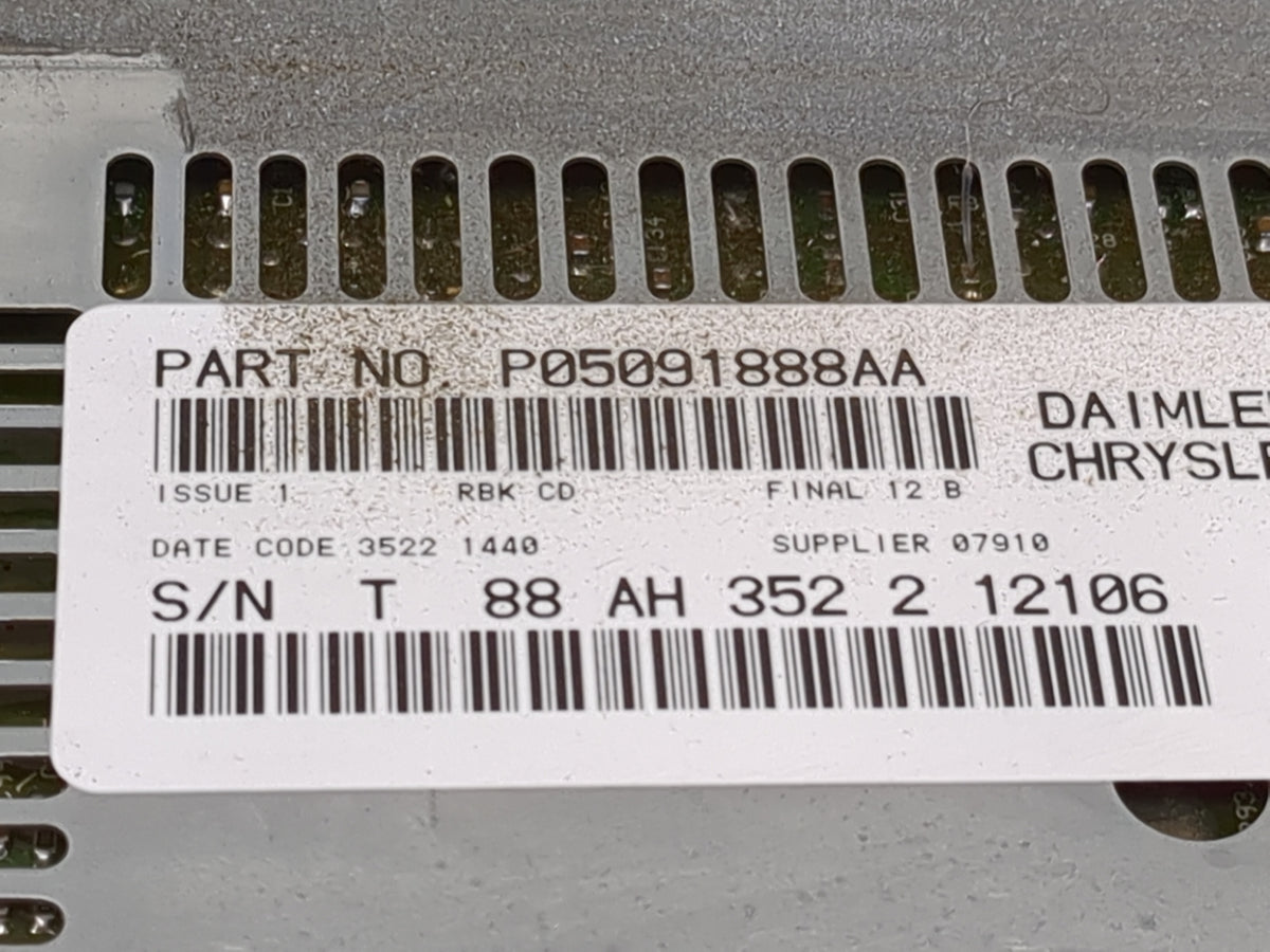 2002-2004 Chrysler 300m Radio AM FM Cd Player Receiver Replacement P/N:P05091888AA Fits OEM Used Auto Parts - Oemusedautopar