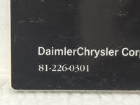 2003 Chrysler Intrepid Owners Manual Book Guide OEM Used Auto Parts - Oemusedautoparts1.com