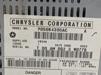 2002-2004 Dodge Dakota Radio AM FM Cd Player Receiver Replacement P/N:P05064300AC Fits Fits 2002 2003 2004 2005 2006 2007 OE