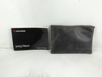 2003 Dodge Neon Owners Manual Book Guide P/N:81-026-0338 OEM Used Auto Parts - Oemusedautoparts1.com