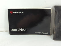 2003 Dodge Neon Owners Manual Book Guide P/N:81-026-0338 OEM Used Auto Parts - Oemusedautoparts1.com