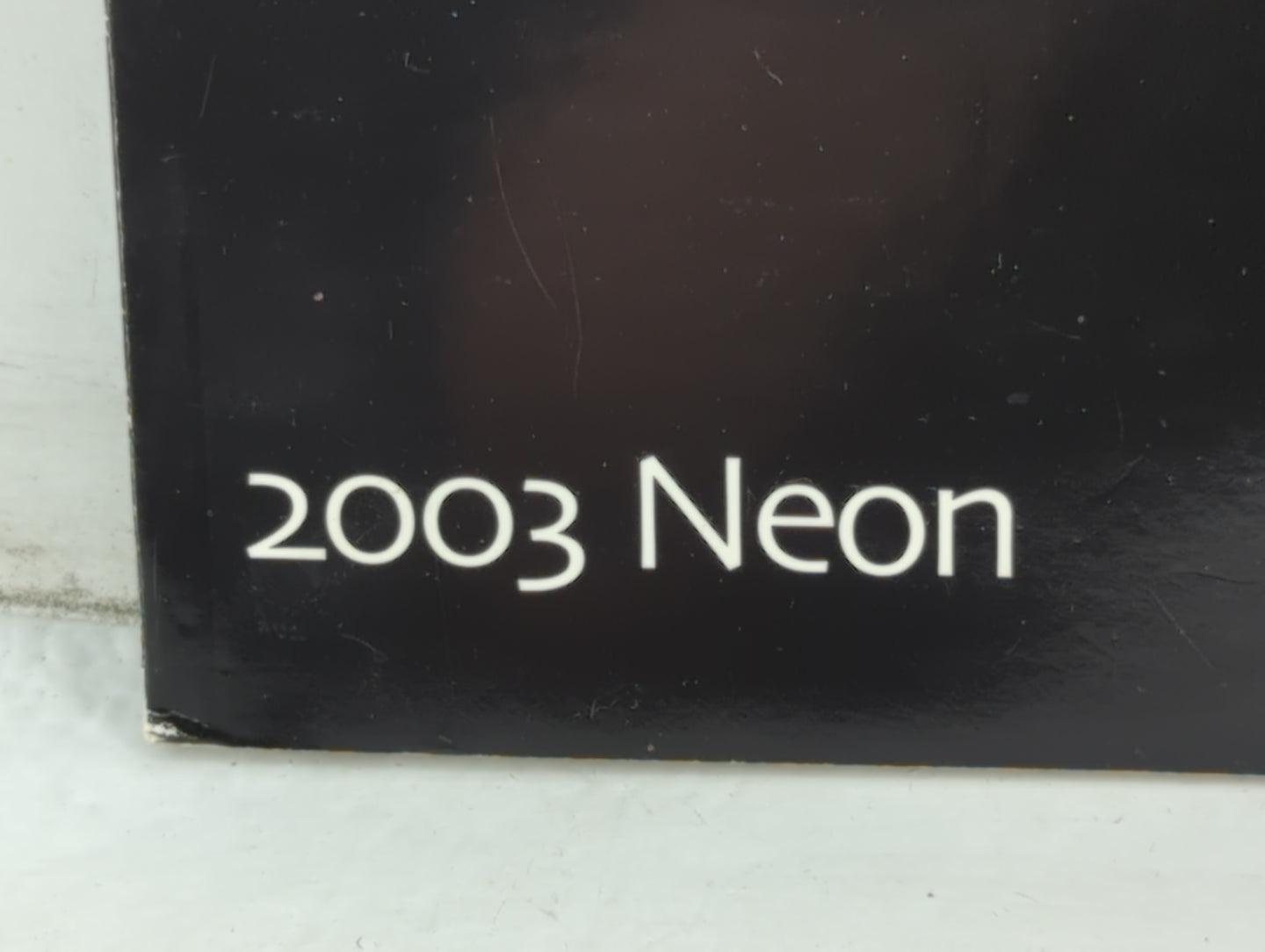 2003 Dodge Neon Owners Manual Book Guide P/N:81-026-0338 OEM Used Auto Parts - Oemusedautoparts1.com