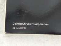 2003 Dodge Neon Owners Manual Book Guide P/N:81-026-0338 OEM Used Auto Parts - Oemusedautoparts1.com